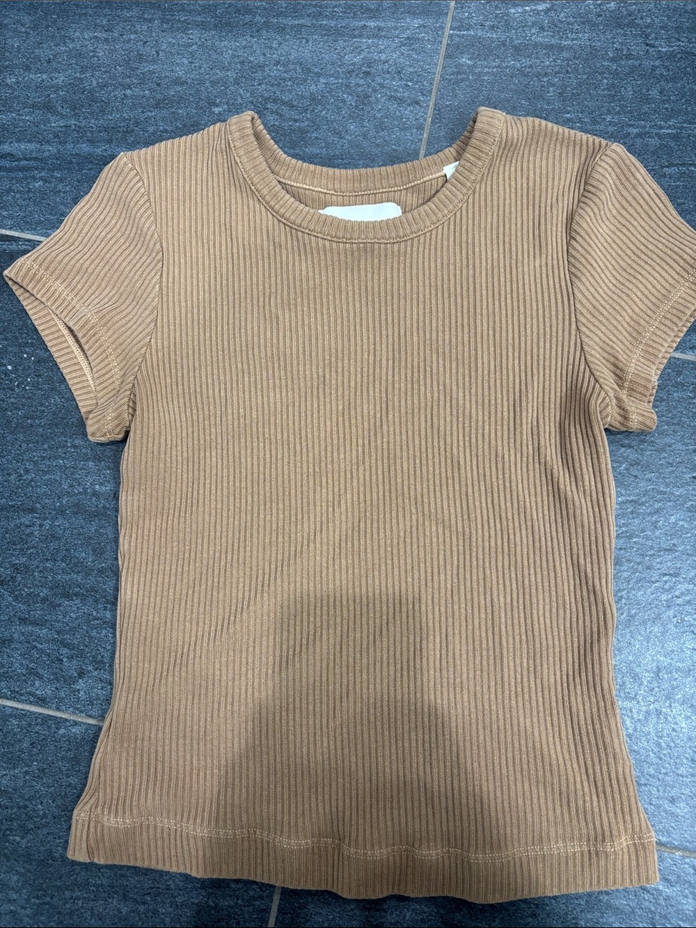 Citizens Of Humanity Ribbed Crewneck Cropped Tee